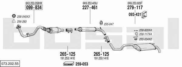 Bosal 073.202.55 Exhaust system 07320255 07320255 Bosal Exhaust system