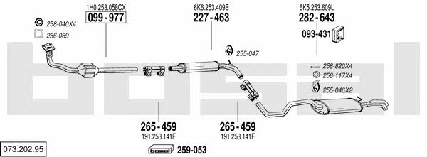 07320295 Bosal Exhaust system