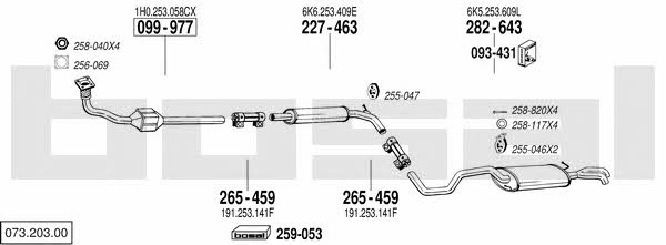 07320300 Bosal Exhaust system