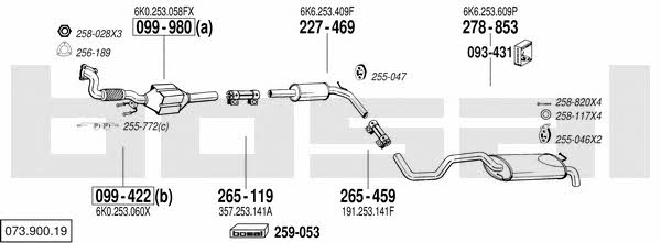 07390019 Bosal Exhaust system