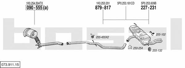 Bosal 073.911.15 Exhaust system 07391115
