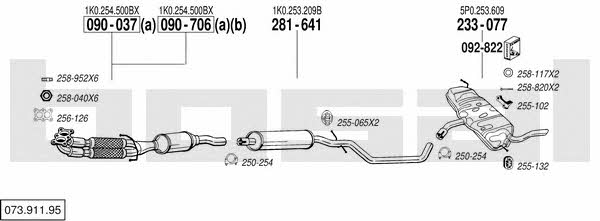  073.911.95 Exhaust system 07391195