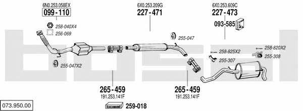  073.950.00 Exhaust system 07395000