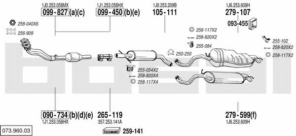 07396003 Bosal Exhaust system