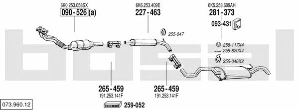 Bosal 073.960.12 Exhaust system 07396012