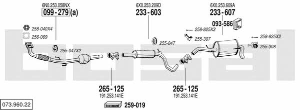 073.960.22 Exhaust system 07396022