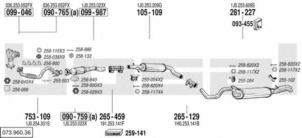 07396036 Bosal Exhaust system