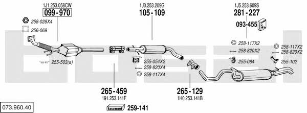 07396040 Bosal Exhaust system
