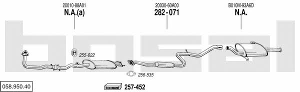 Bosal 058.950.40 Exhaust system 05895040
