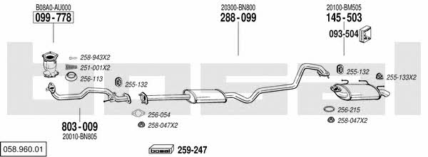 05896001 Bosal Exhaust system