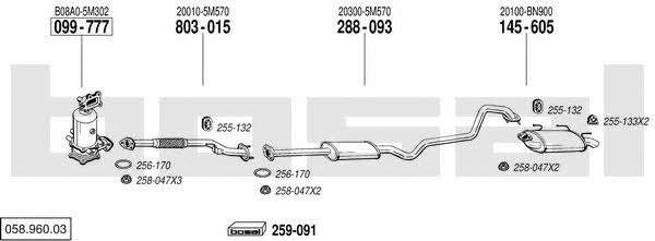 Bosal 058.960.03 Exhaust system 05896003