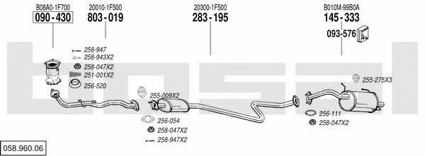 05896006 Bosal Exhaust system