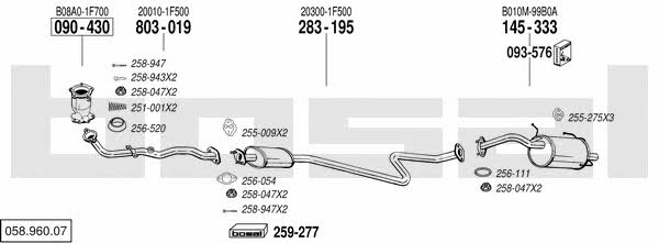  058.960.07 Exhaust system 05896007