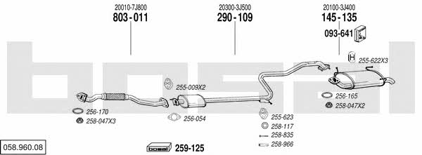  058.960.08 Exhaust system 05896008