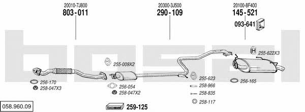 Bosal 058.960.09 Exhaust system 05896009