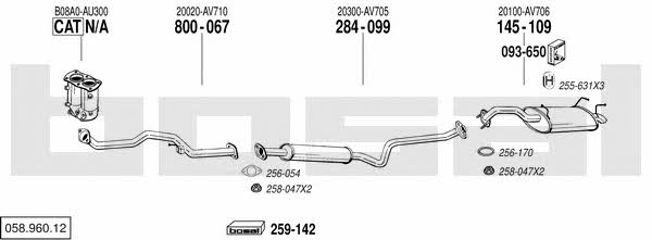  058.960.12 Exhaust system 05896012