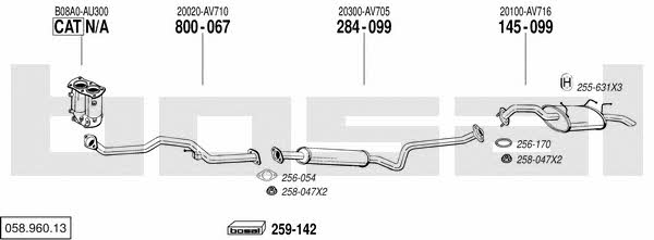 Bosal 058.960.13 Exhaust system 05896013