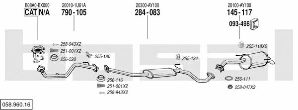 Bosal 058.960.16 Exhaust system 05896016