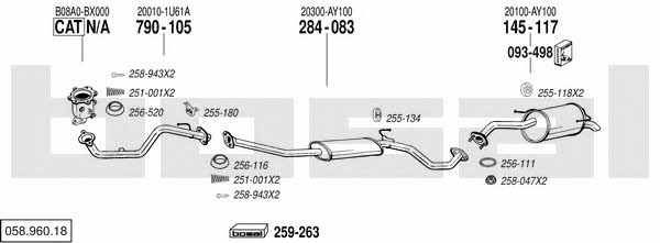  058.960.18 Exhaust system 05896018