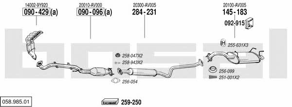  058.985.01 Exhaust system 05898501