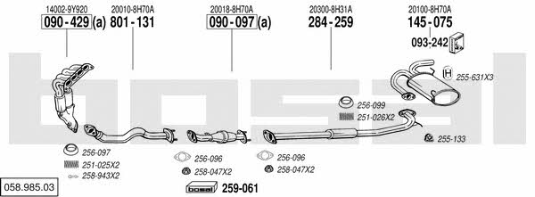 Bosal 058.985.03 Exhaust system 05898503