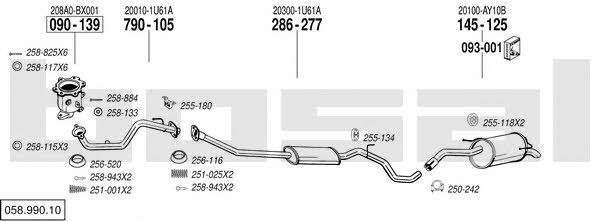 Bosal 058.990.10 Exhaust system 05899010