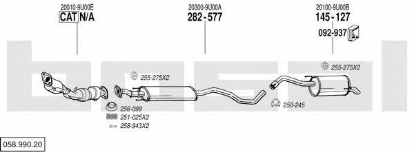 05899020 Bosal Exhaust system