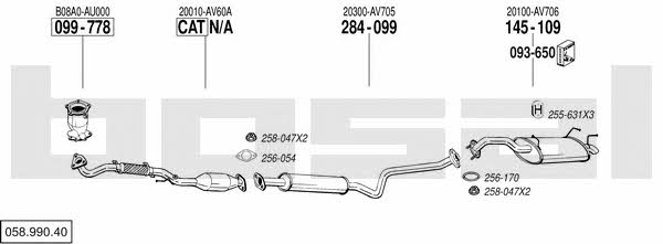  058.990.40 Exhaust system 05899040