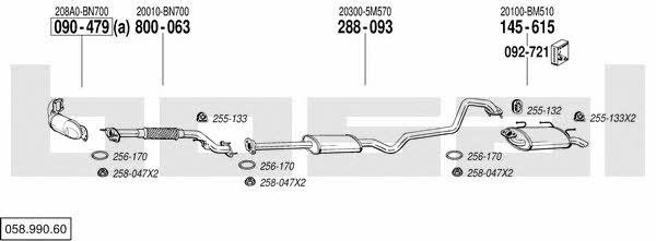  058.990.60 Exhaust system 05899060
