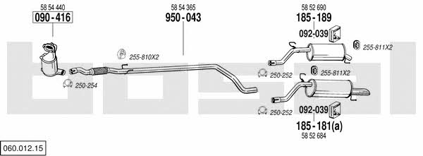  060.012.15 Exhaust system 06001215