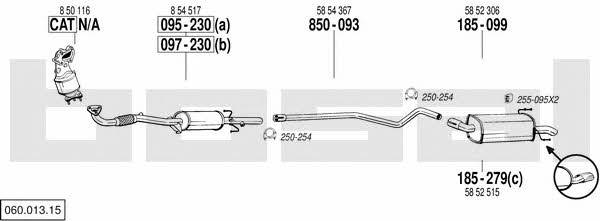 Bosal 060.013.15 Exhaust system 06001315