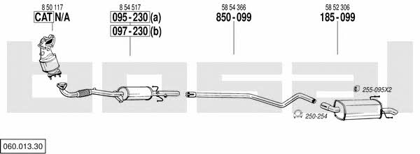 Bosal 060.013.30 Exhaust system 06001330