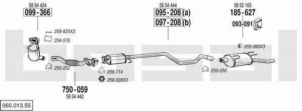 Bosal 060.013.55 Exhaust system 06001355