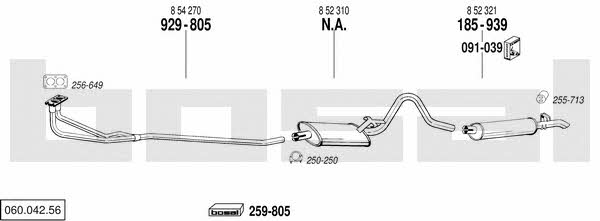  060.042.56 Exhaust system 06004256