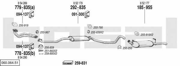  060.064.51 Exhaust system 06006451