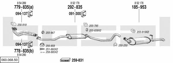 Bosal 060.068.50 Exhaust system 06006850