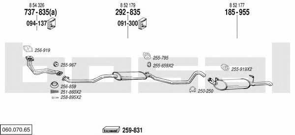 Bosal 060.070.65 Exhaust system 06007065