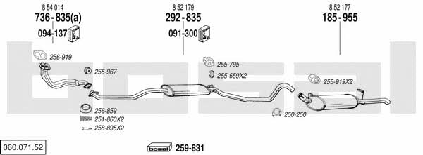  060.071.52 Exhaust system 06007152