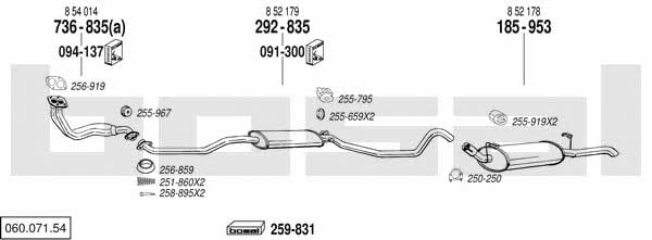  060.071.54 Exhaust system 06007154