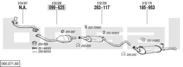  060.071.60 Exhaust system 06007160