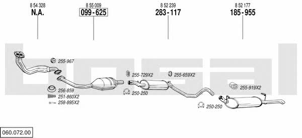 Bosal 060.072.00 Exhaust system 06007200