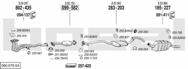 Bosal 060.079.54 Exhaust system 06007954 06007954 Bosal Exhaust system