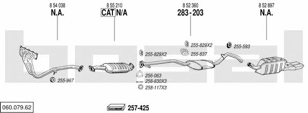 Bosal 060.079.62 Exhaust system 06007962 06007962 Bosal Exhaust system