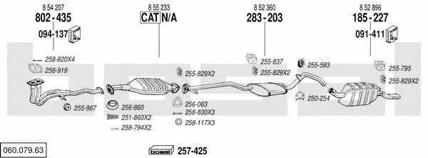 Bosal 060.079.63 Exhaust system 06007963 06007963 Bosal Exhaust system