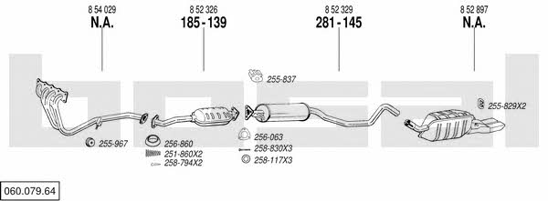 Bosal 060.079.64 Exhaust system 06007964 06007964 Bosal Exhaust system