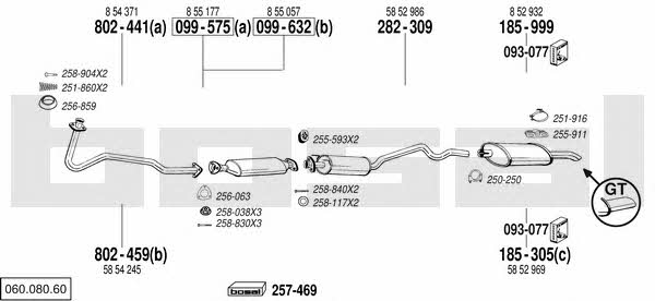  060.080.60 Exhaust system 06008060