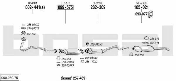 06008075 Bosal Exhaust system
