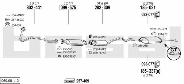 06008112 Bosal Exhaust system