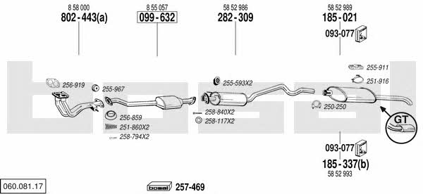 06008117 Bosal Exhaust system