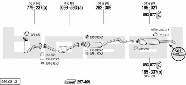 06008121 Bosal Exhaust system